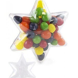 (set of 4) Clear Plastic Fill-able Star with Hanging Hole